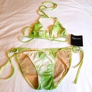Newport News Tie Dye String Bikini Swimsuit NWT
